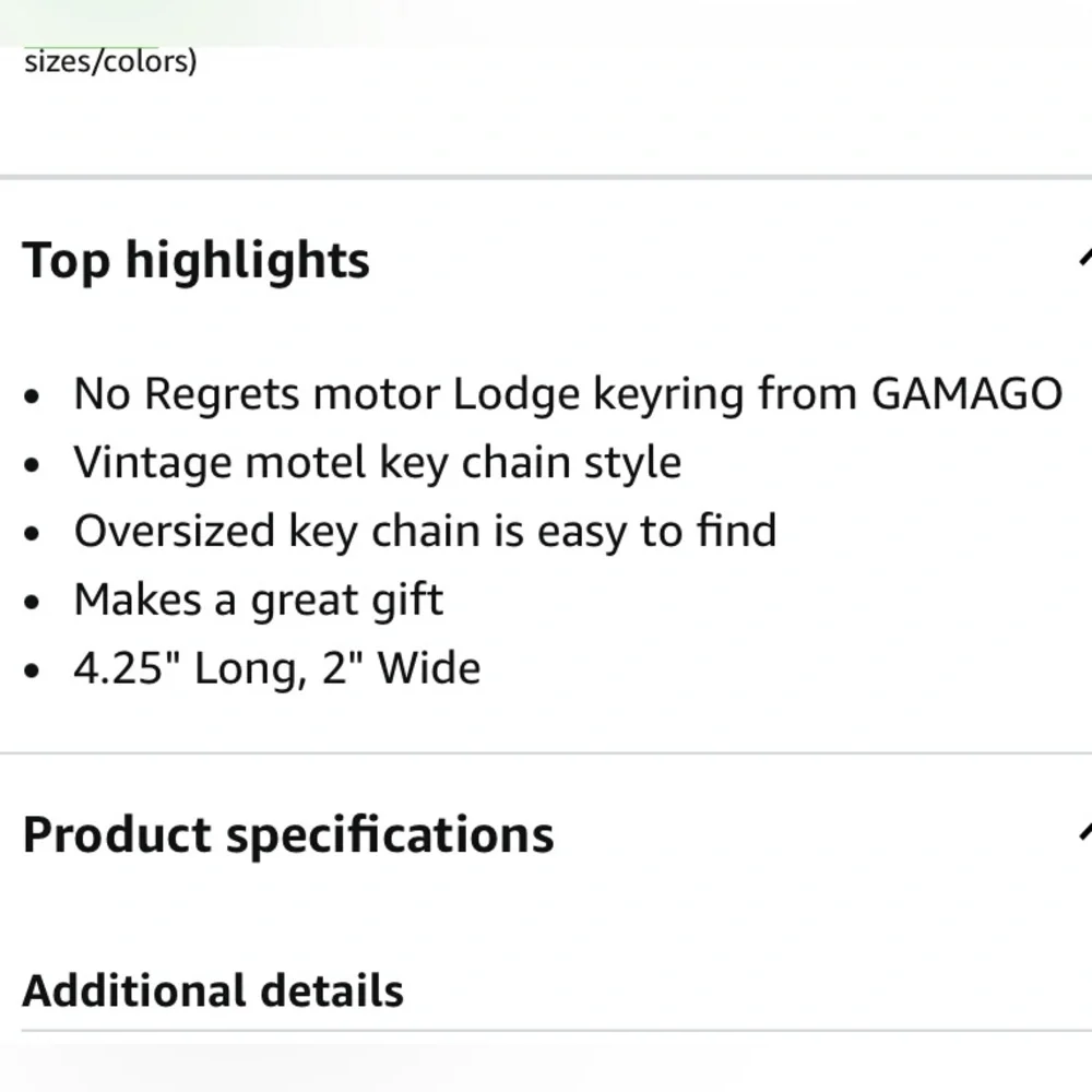 Keychain “No Regrets” - Picture 3 of 3